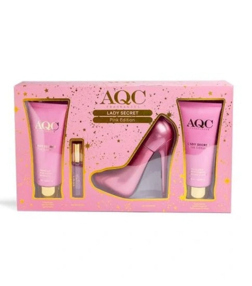 Aquarius Cosmetic Lady Secret Pink EDT 100 ml/15 ml + SG 120 ml TM 120 ml