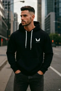 Lionyx NIKOS pánská mikina s kapucí černá