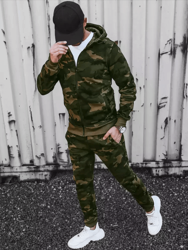 J.Style AX0622 CAMO tepláková souprava zelená