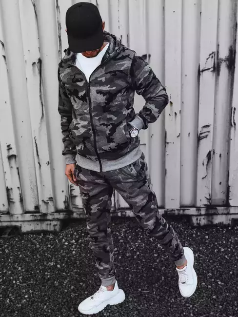 J.Style AX0623 CAMO tepláková souprava šedá
