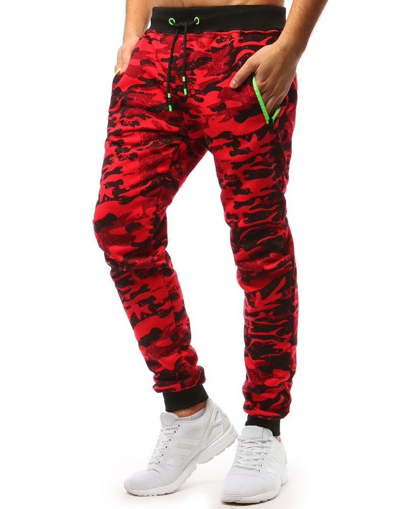 J.Style UX3510 pánské tepláky CAMO červené