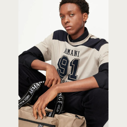 Armani Exchange 6LZTLGZJGAZ pánské tričko béžové