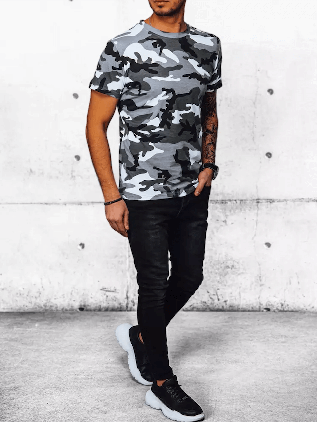 J.Style RX5031 pánské triko camo šedé