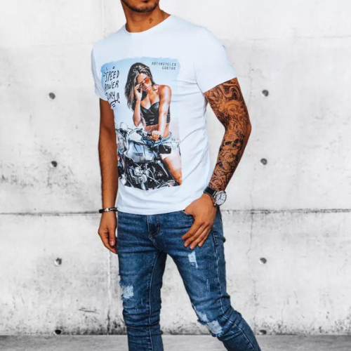 Daniel & Jones RX5052 pánské triko bílé