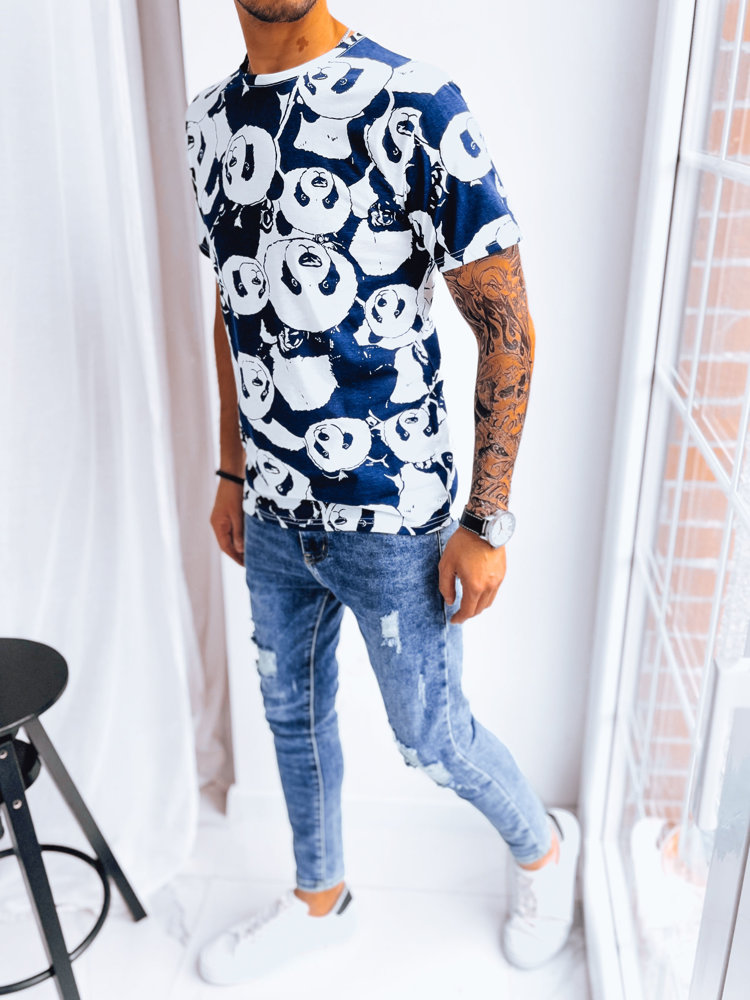 Bless RX5109 pánské triko bílá/modrá