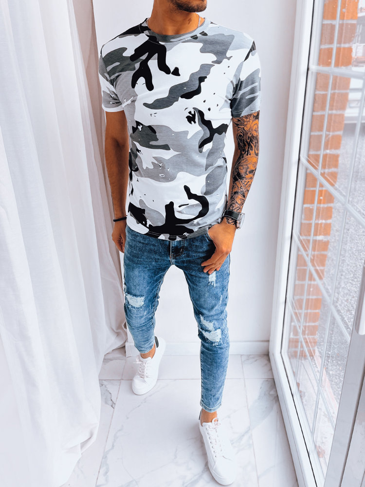 J.Style RX5082 pánské triko camo šedé M