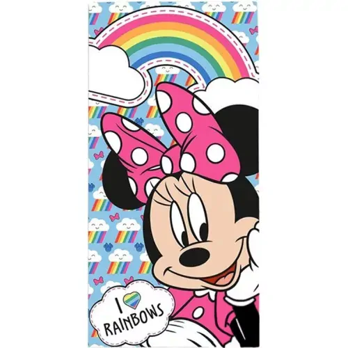 Kids Euroswan Disney Minnie Rainbows EWA241MN plážová osuška barevná 70x140