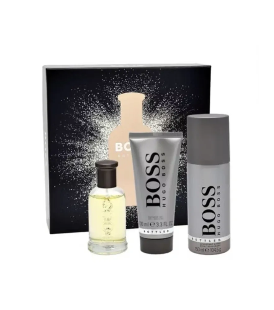 Hugo Boss No. 6 Bottled - Men EDT 100 ml + sprchový gel 100 ml + deodorant ve spreji 150 ml