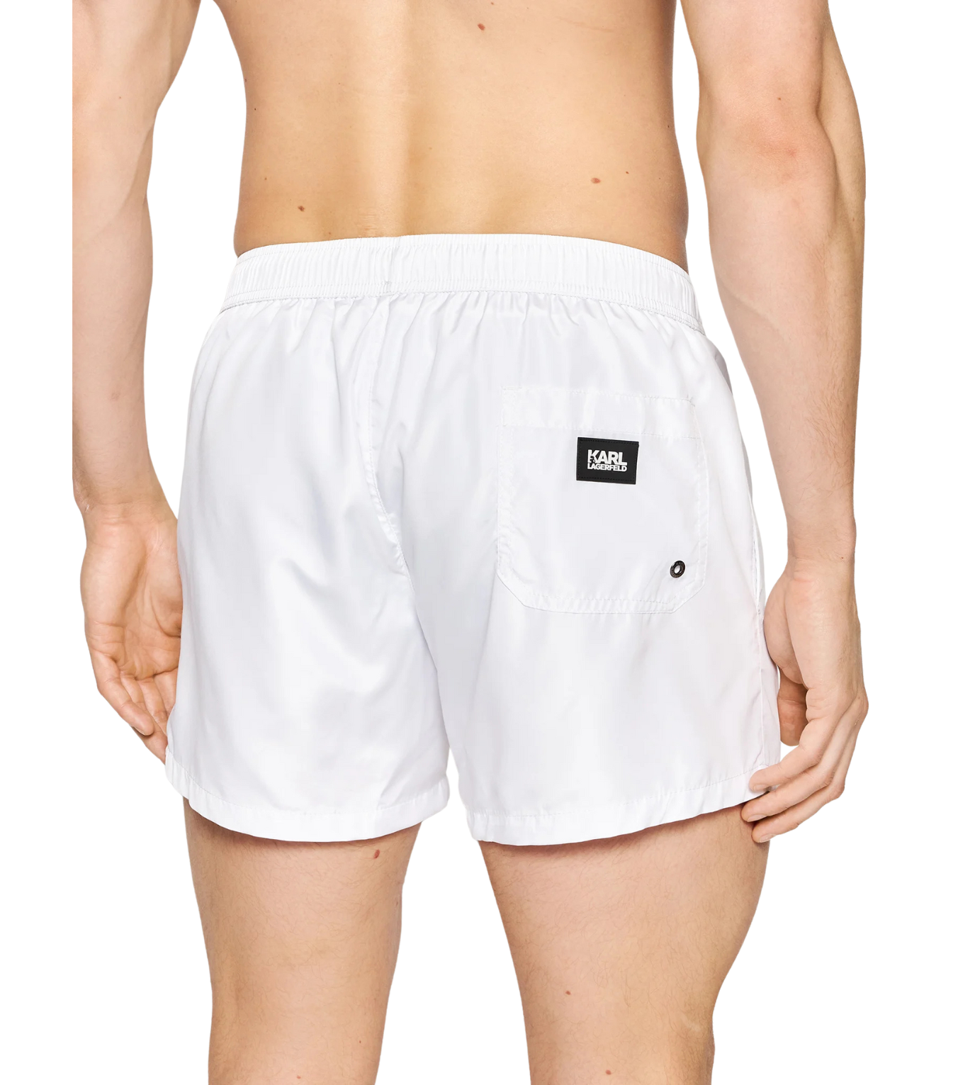 Karl Lagerfeld KL21MBS02 pánské šortky bílé