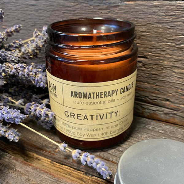 Ancient Wisdom Aromaterapeutická Sójová Svíčka - Kreativita 200g
