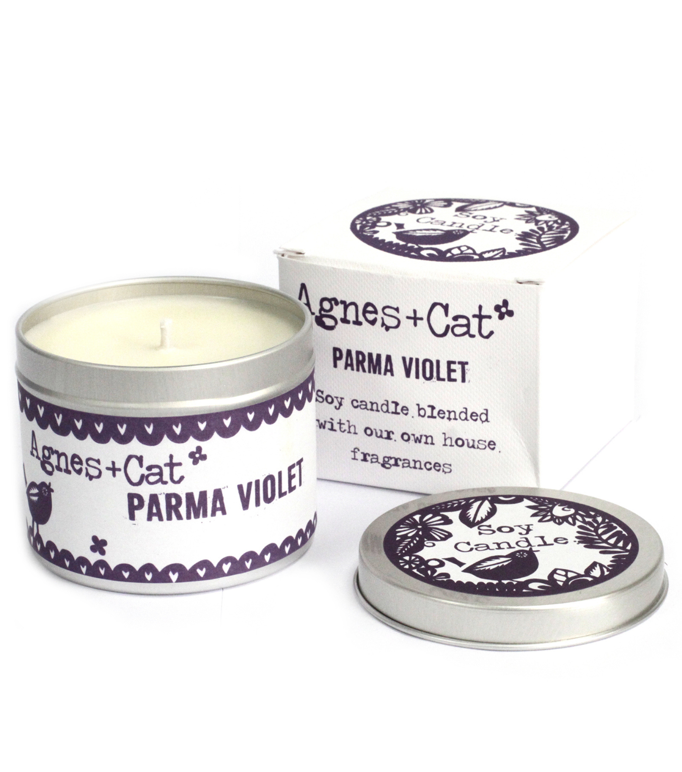 Ancient Wisdom Svíčka v Plechovce - Dárkové Balení - Parma Violet 200g