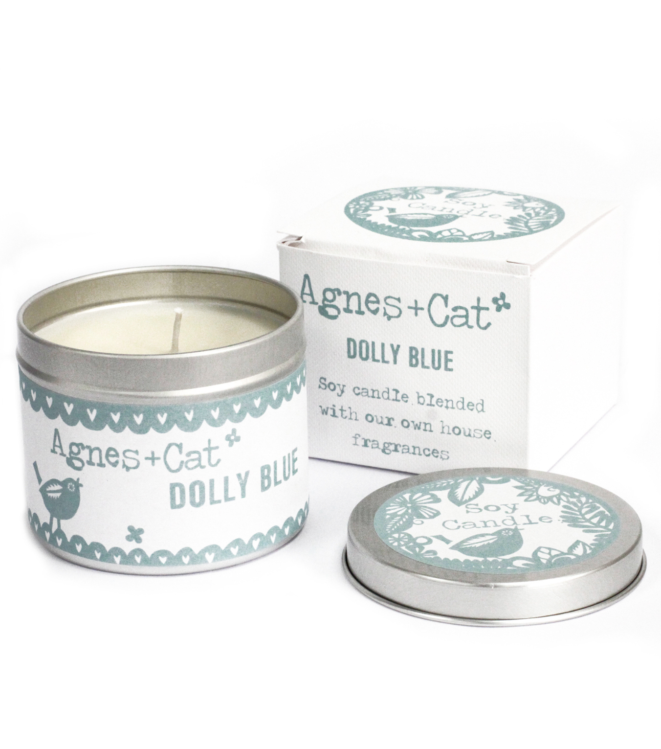 Ancient Wisdom Svíčka v Plechovce - Dárkové Balení - Dolly Blue 200g
