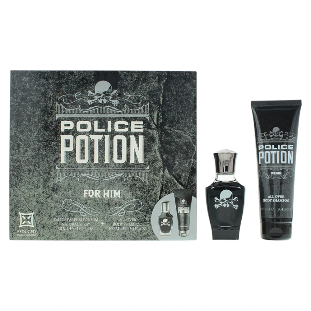 Police Potion Eau De Parfum For Men, 30 ml + Potion, Hydrating, Body Lotion, 100 ml