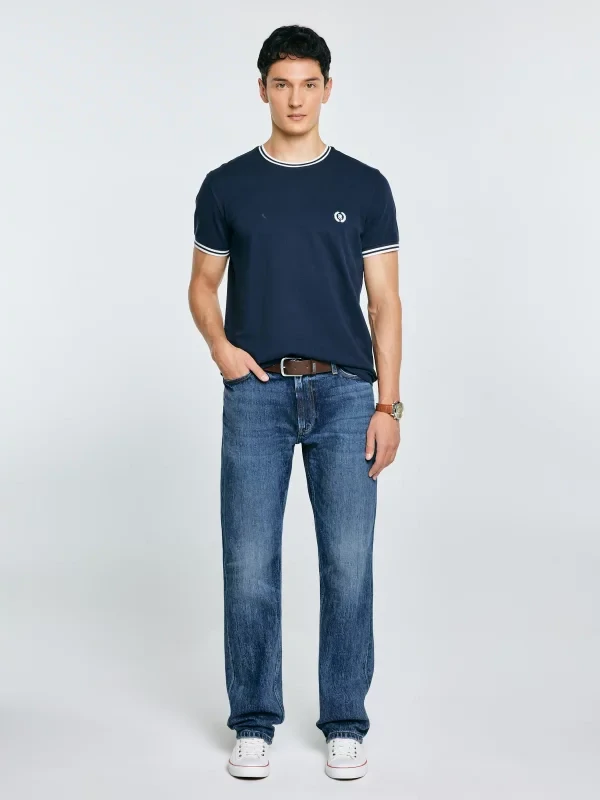 Big Star POLIAS 403 Pánské tričko Navy Blue