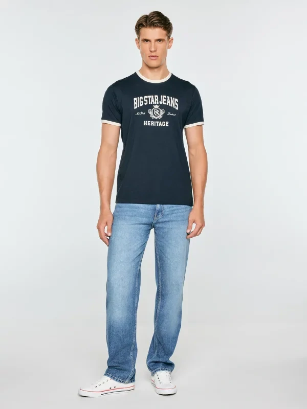 Big Star BRENO 403 Pánské tričko Navy Blue