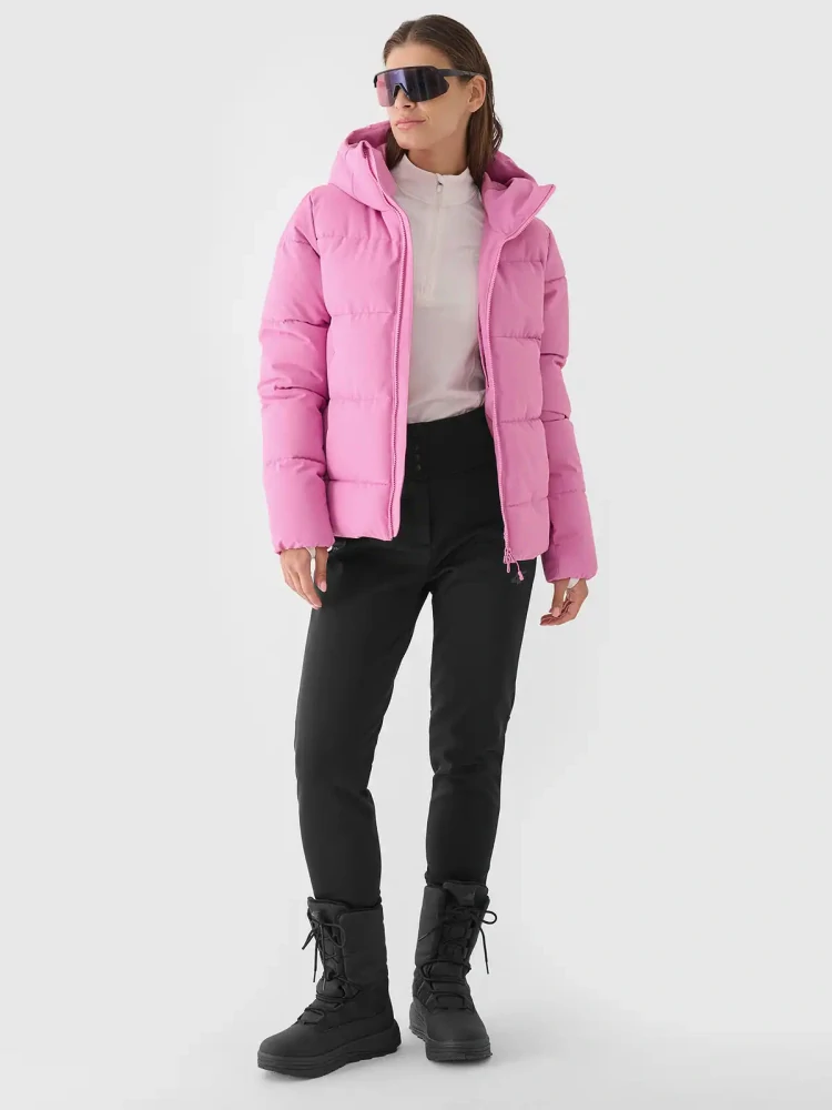 4F Dámská péřová bunda F 573 s membránou 5000 Pink