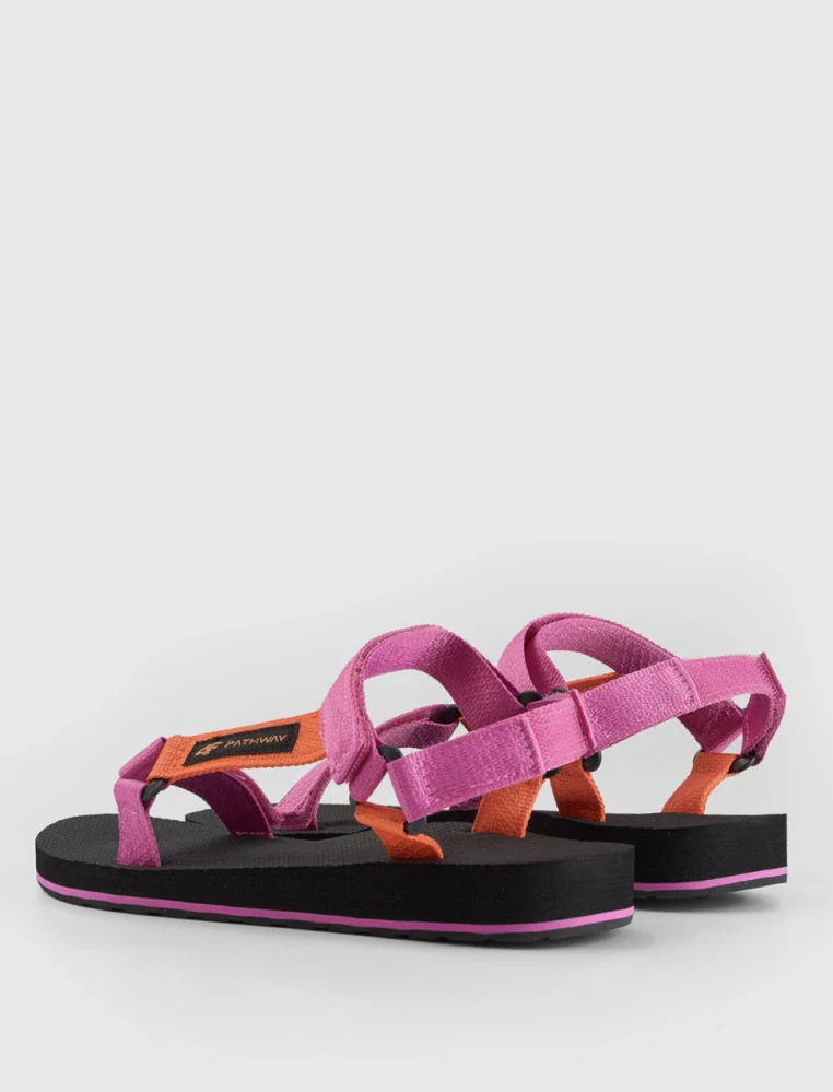 4F F054 Dámské sendvičové sandály Pink