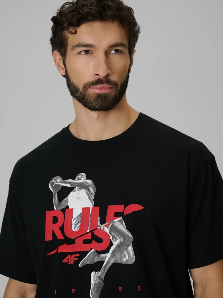 4F pánské tričko 4FWSS26TTSHM3333 Black