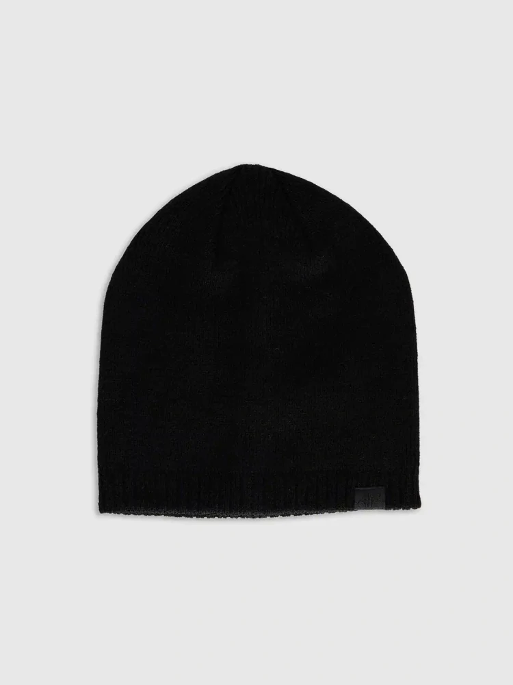 4F Unisex zimní dvouvrstvá čepice 4FWAW26ACAPU0856 Black