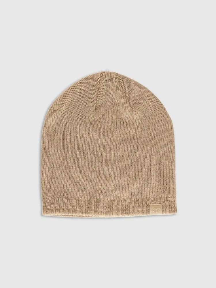 4F Unisex zimní dvouvrstvá čepice 4FWAW26ACAPU0856 Begie