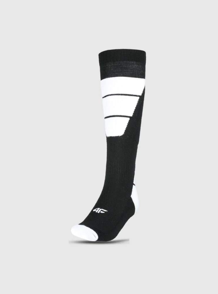 4F Dámské lyžařské ponožky 4FWAW24UFSOF258 Black/White