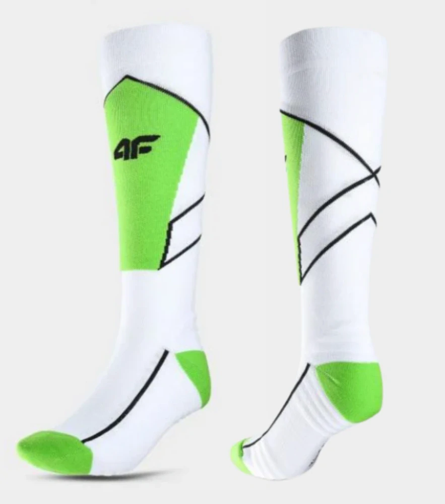 4F Pánské lyžařské ponožky 4FWAW24UFSOM155 Green/White