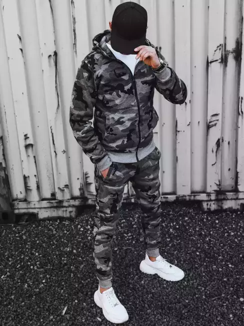 J.Style AX0623 CAMO tepláková souprava šedá