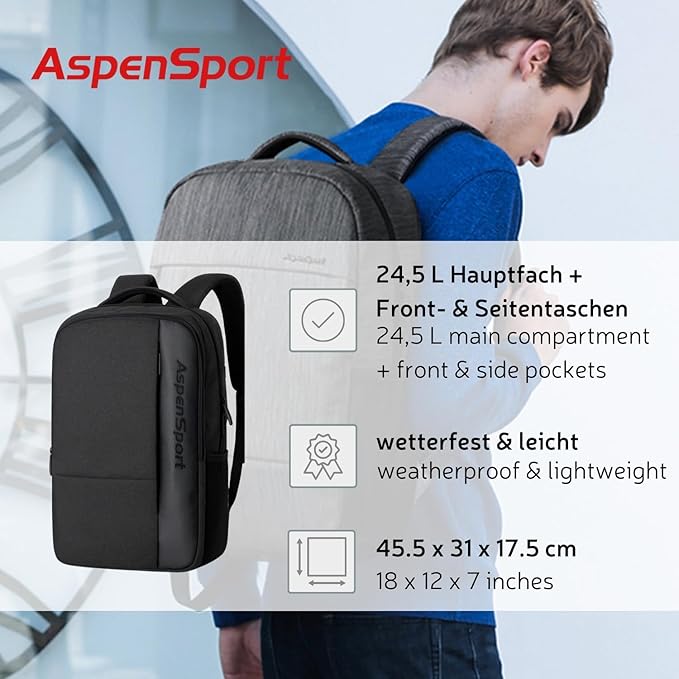 Aspensport AS-B96 Backpack Black 24,5l