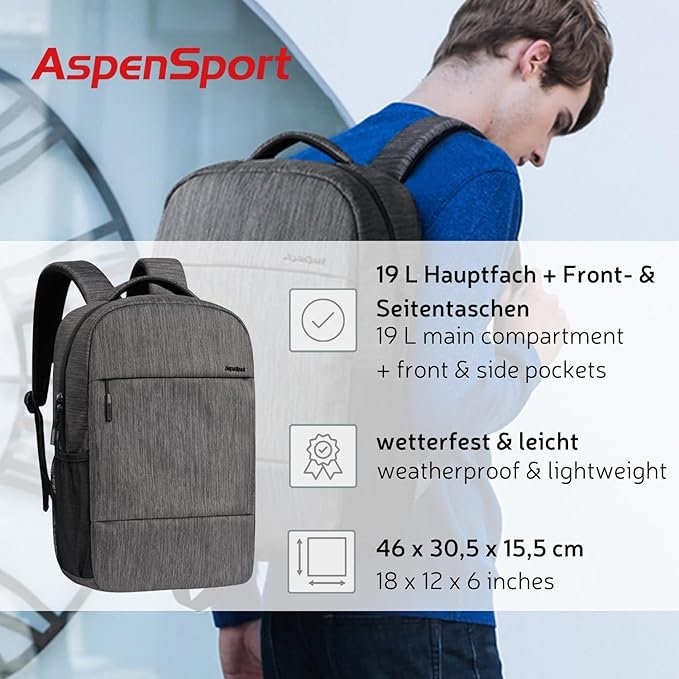 Aspensport AS-B99 Backpack Light Gray 19l