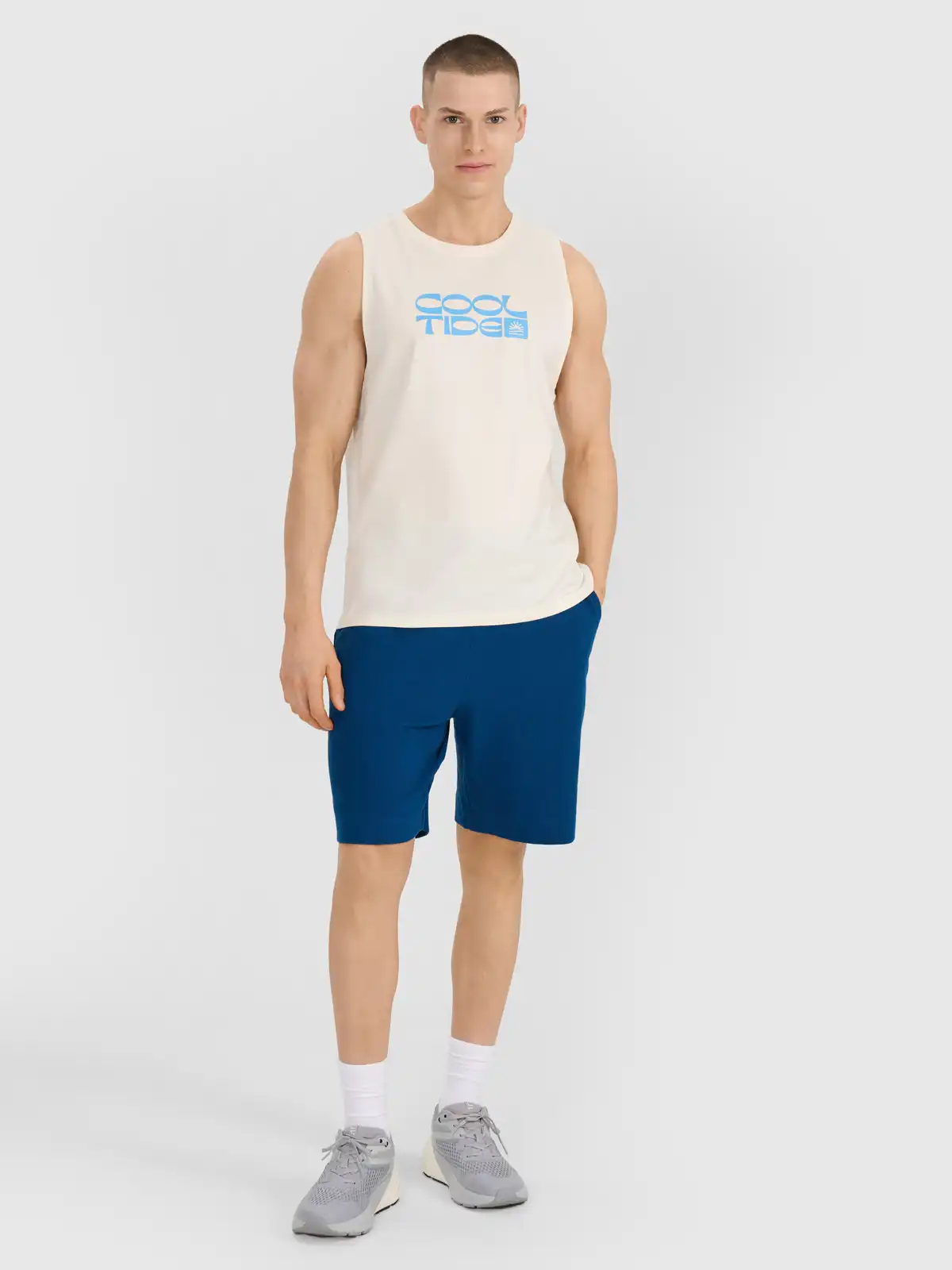 4F pánské tílko 4FWSS25TSLEM123 Bílá