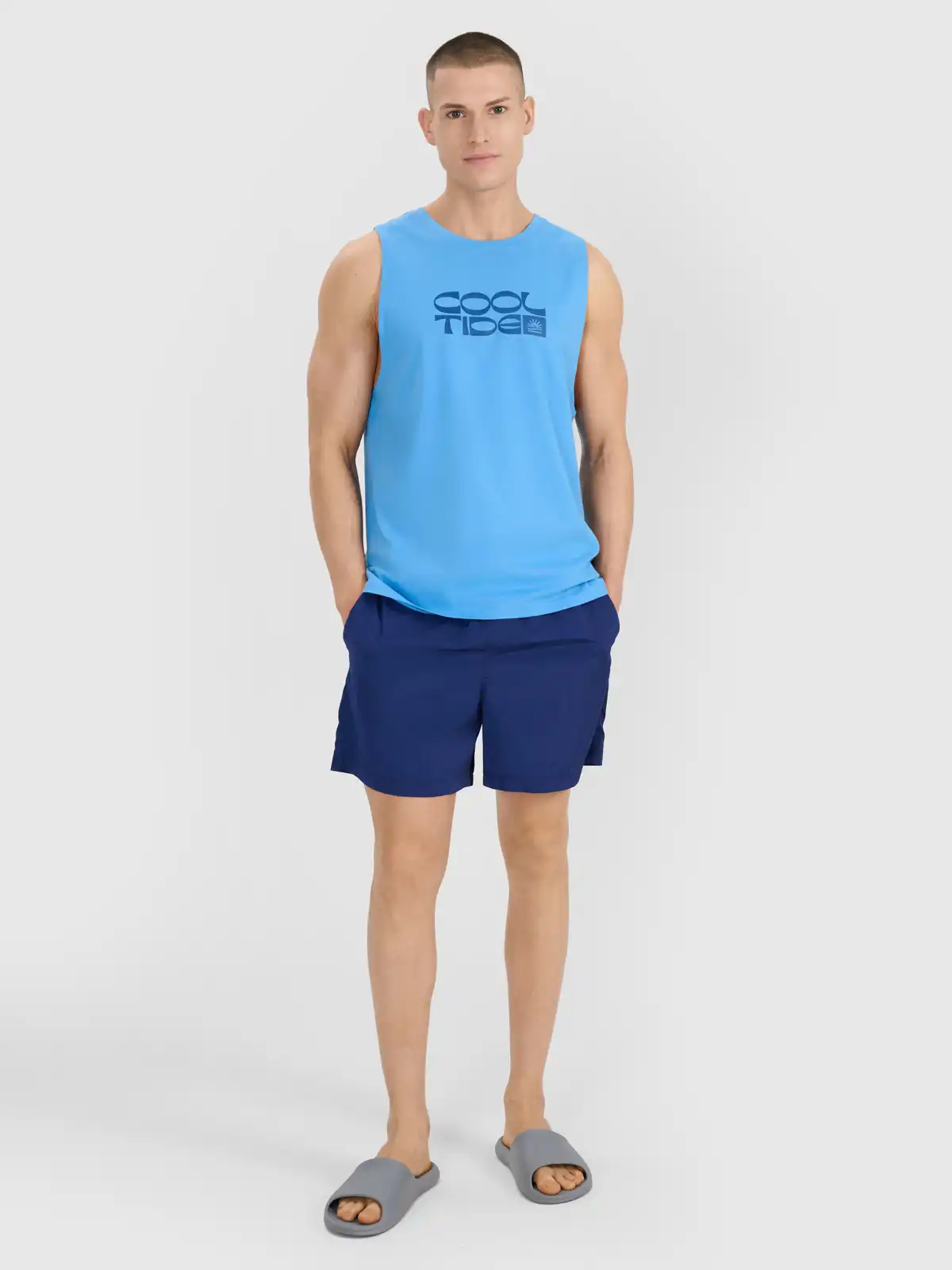 4F pánské tílko 4FWSS25TSLEM123 modré