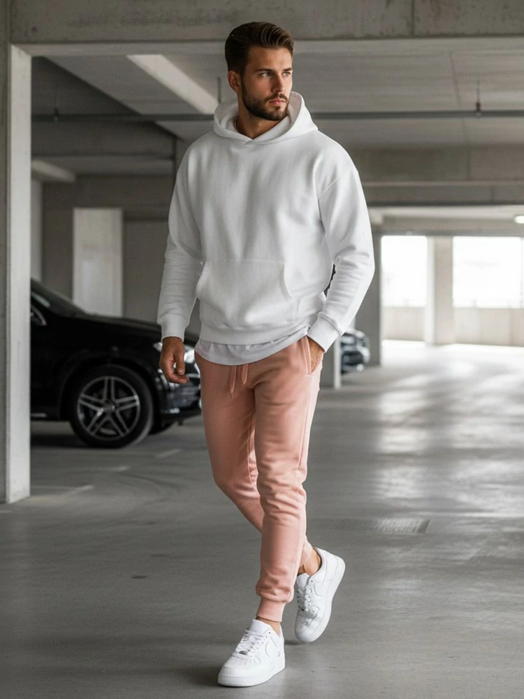 J.Style UX3452 pánské tepláky růžové