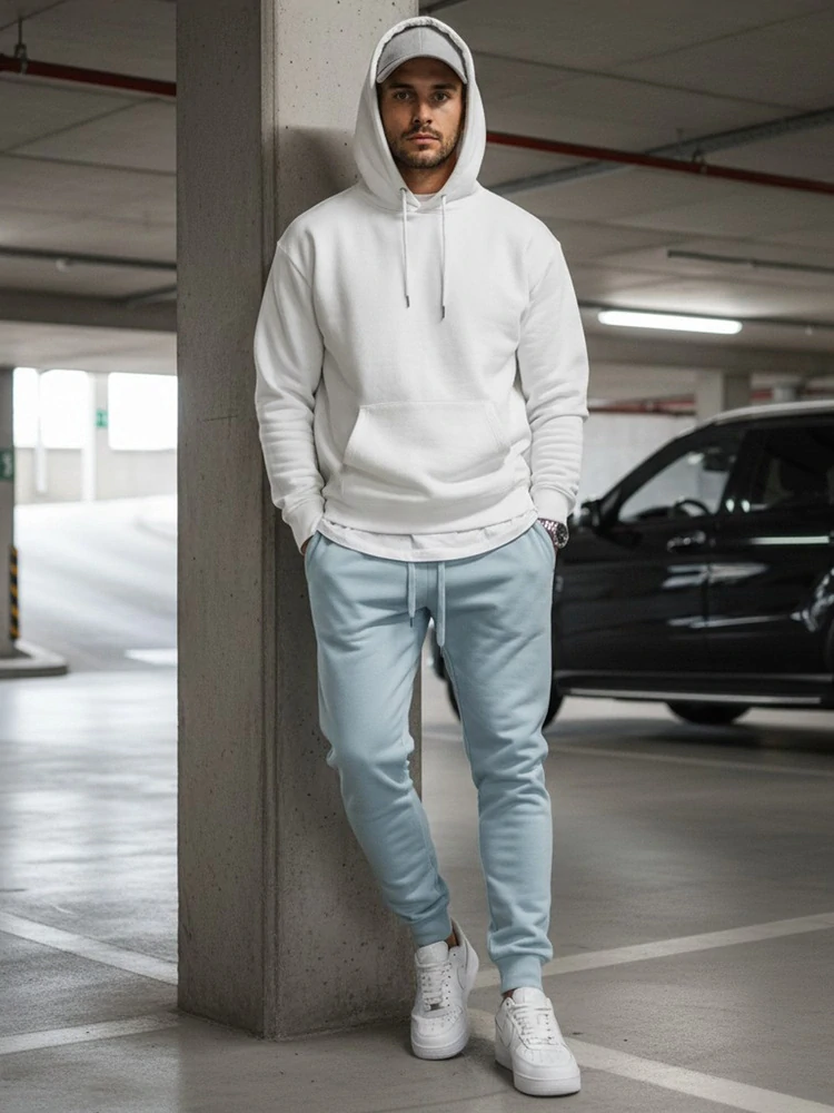 J.Style UX3450 pánské tepláky světle modré