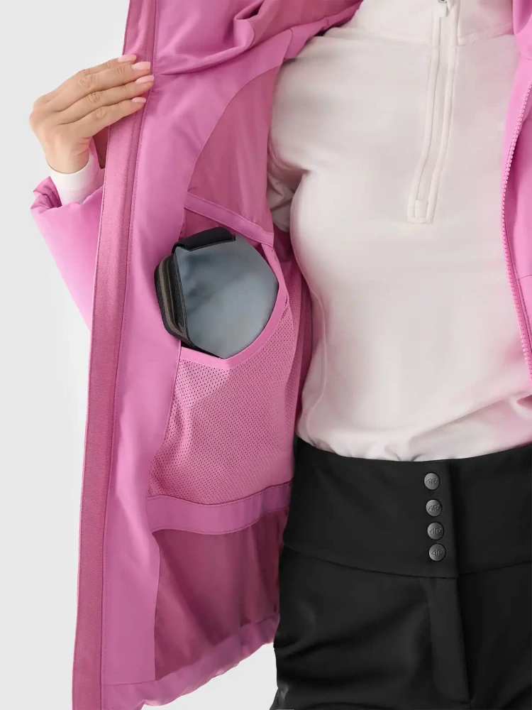 4F Dámská péřová bunda F 573 s membránou 5000 Pink