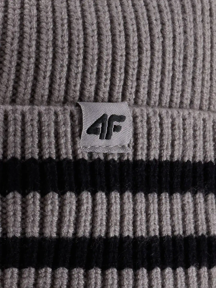 4F Pánská zimní čepice 4FWAW26ACAPM0835 Grey