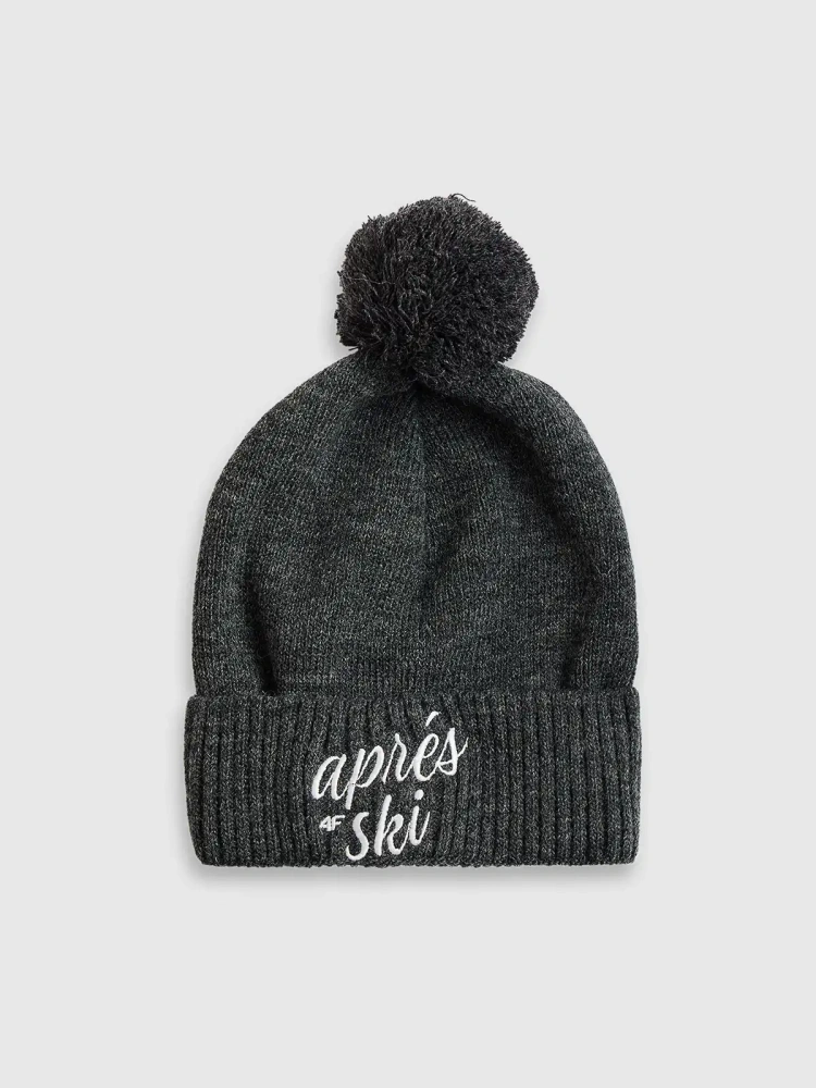 4F Dámská zimní čepice APRES SKI  4FWAW26ACAPF0842 Black