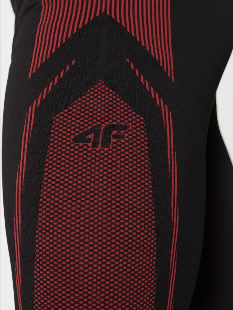 4F Pánské termo kalhoty Slim Fit 4FWAW24USEAM166 Red/Black