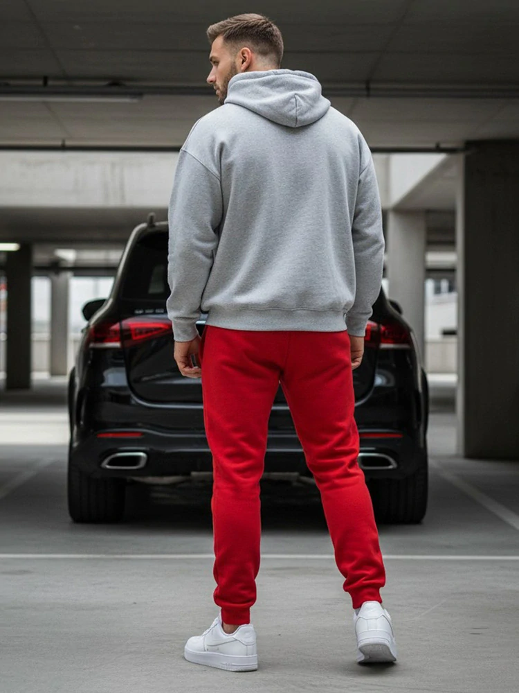 J.Style UX2711 pánské tepláky červené