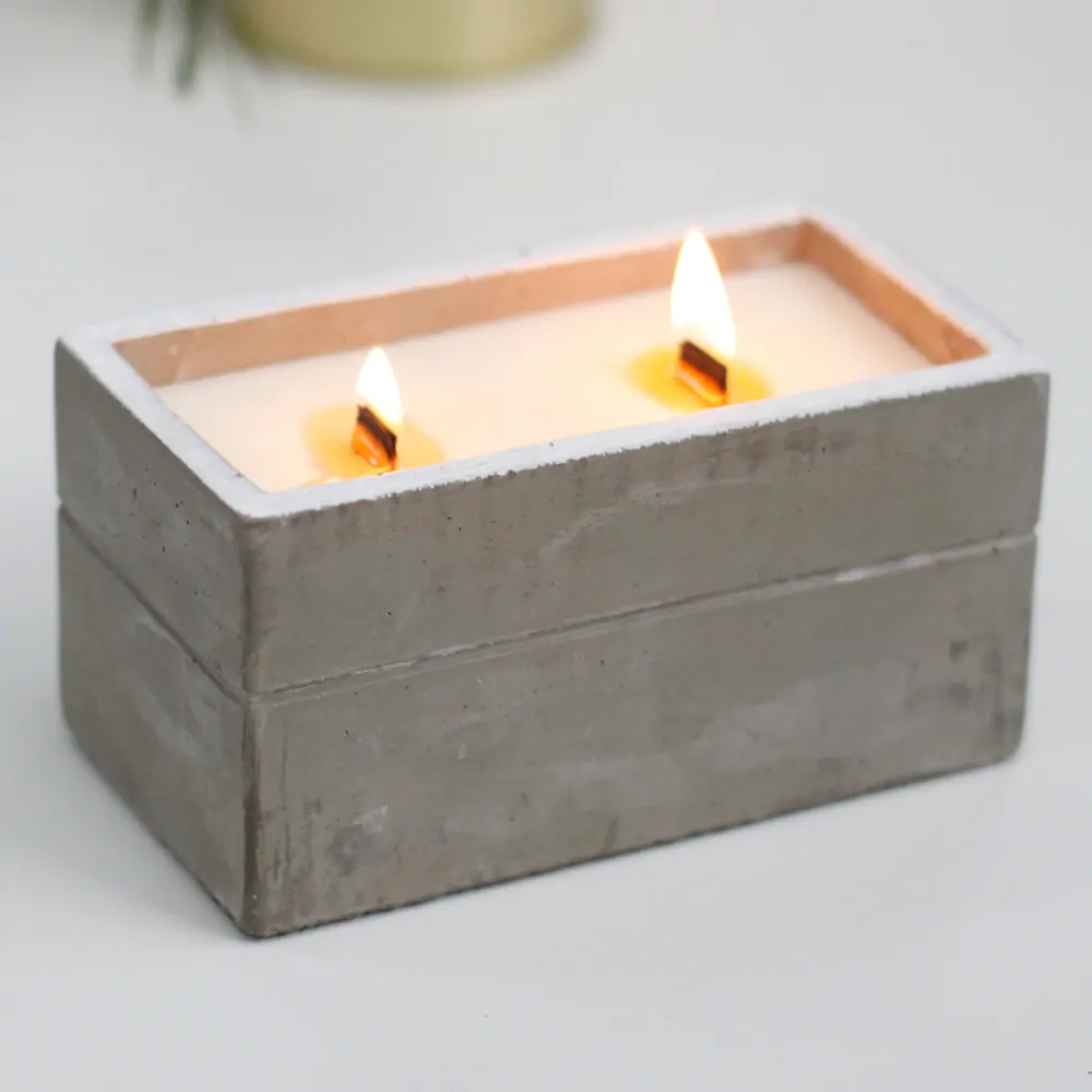 Ancient Wisdom Sojová svíčka v betonu Vanilka a Pomeranč 850g