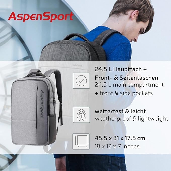 Aspensport AS-B96 Backpack Gray 24,5l