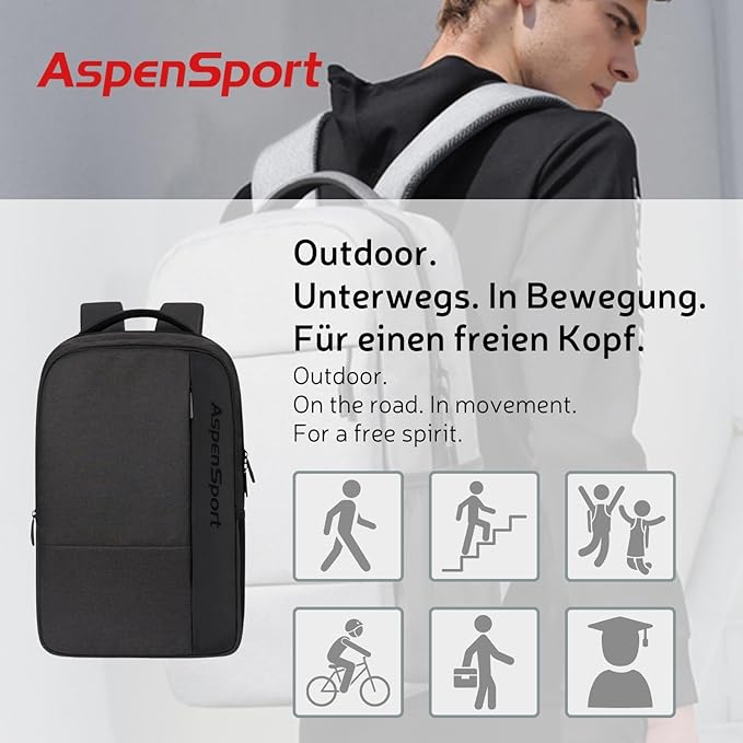 Aspensport AS-B96 Backpack Black 24,5l