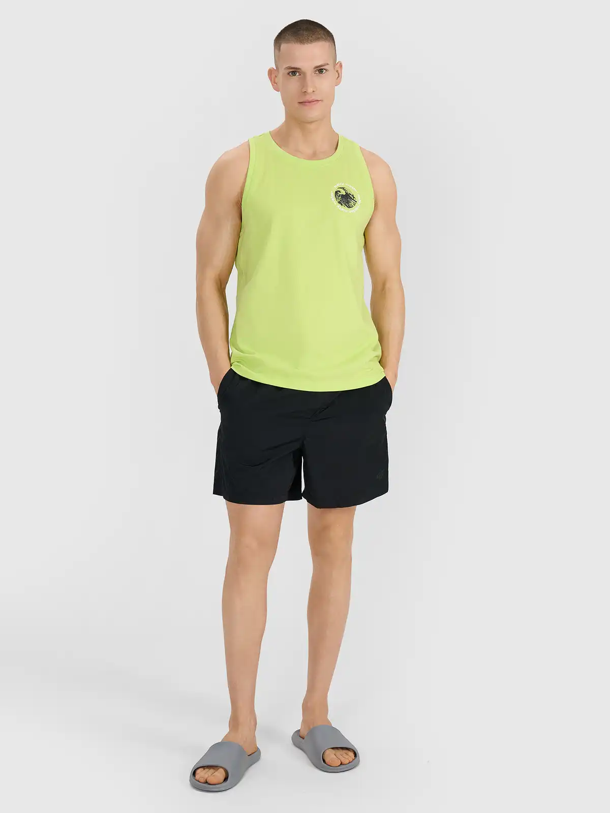 4F pánské tílko 4FWSS25TSLEM122 zelené