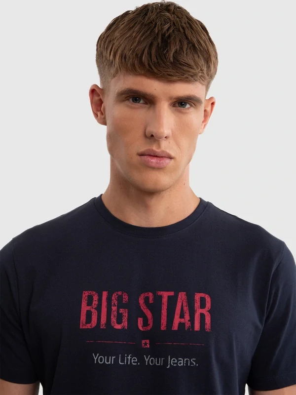 Big Star BRUNO 406 Pánské tričko Navy Blue