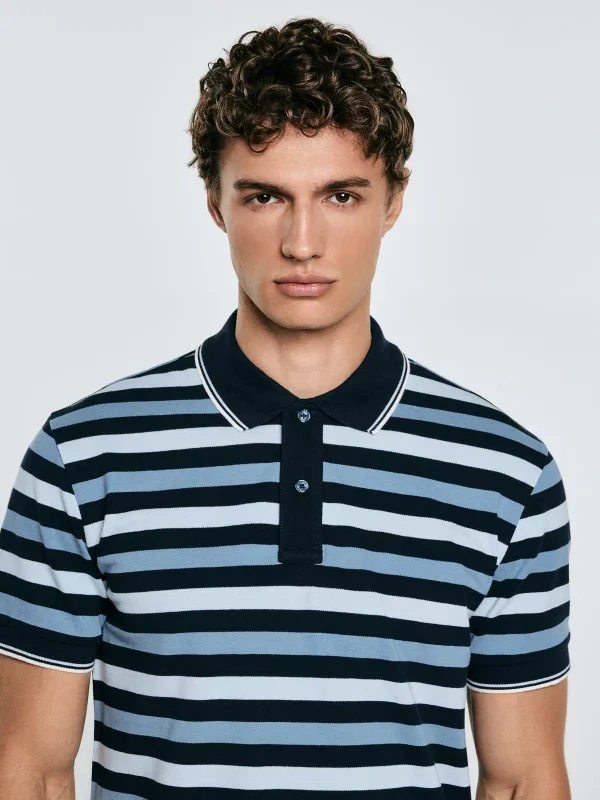 Big Star SEULIR 401 Pánské Polo tričko Blue