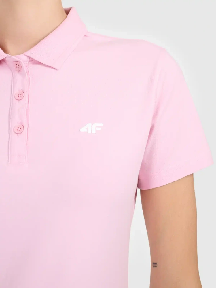 4F Dámské polo tričko WAW26TPTSF0863 růžové