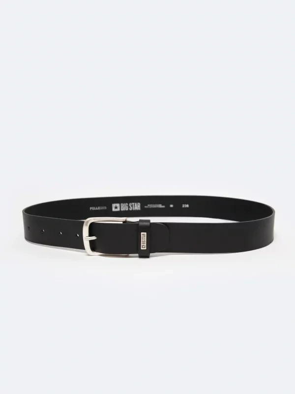 Big Star PELLE 906 Pánský kožený opasek černý 95 cm