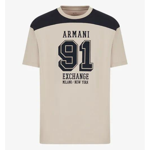 Armani Exchange 6LZTLGZJGAZ pánské tričko béžové
