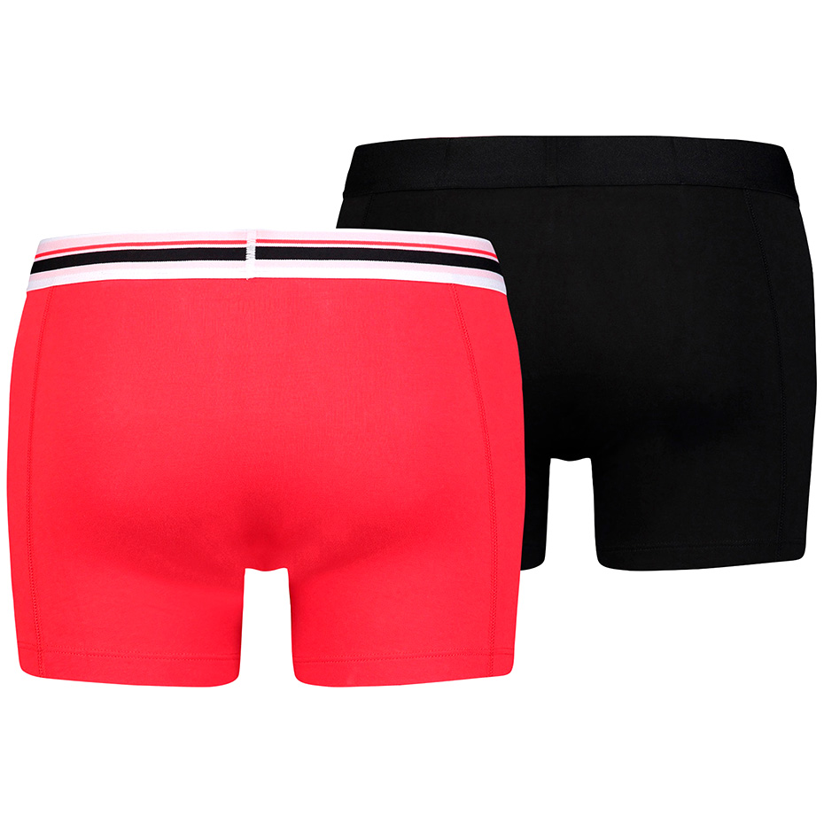 Puma Placed Logo 906519 07 Boxer 2 Pack Red/Black