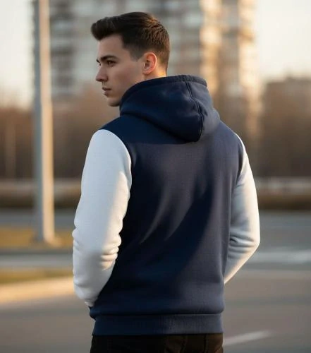 Madeva ATARAL pánská mikina s kožíškem modrá/šedá