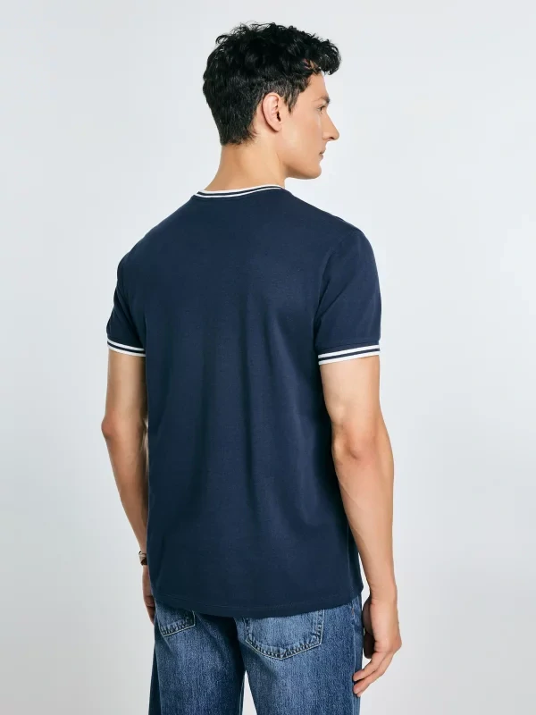 Big Star POLIAS 403 Pánské tričko Navy Blue